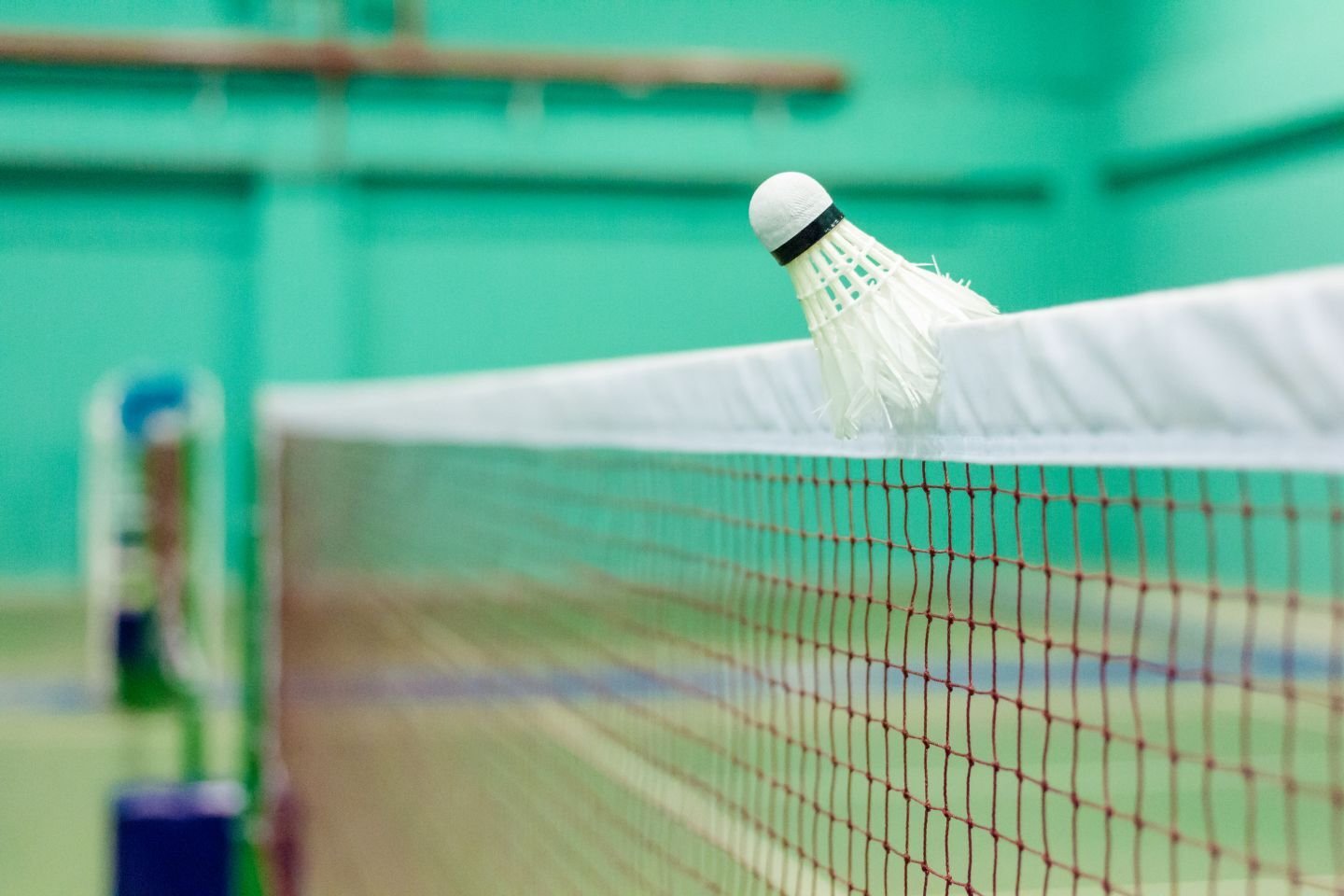 Badminton Netz mit Shuttle